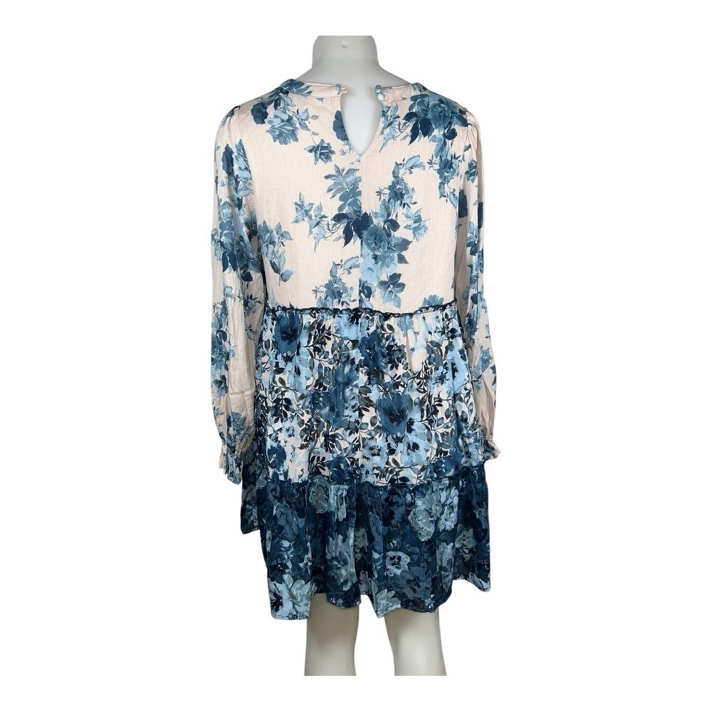 Penelope Rose Floral Rose Long Sleeve Boho Lined Dress Size M - Picture 2 of 14